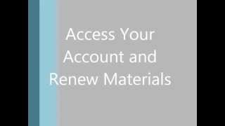 Access Account and Renew Materials