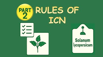 Botanical Nomenclature  Principles and Rules | ICN | Part 2