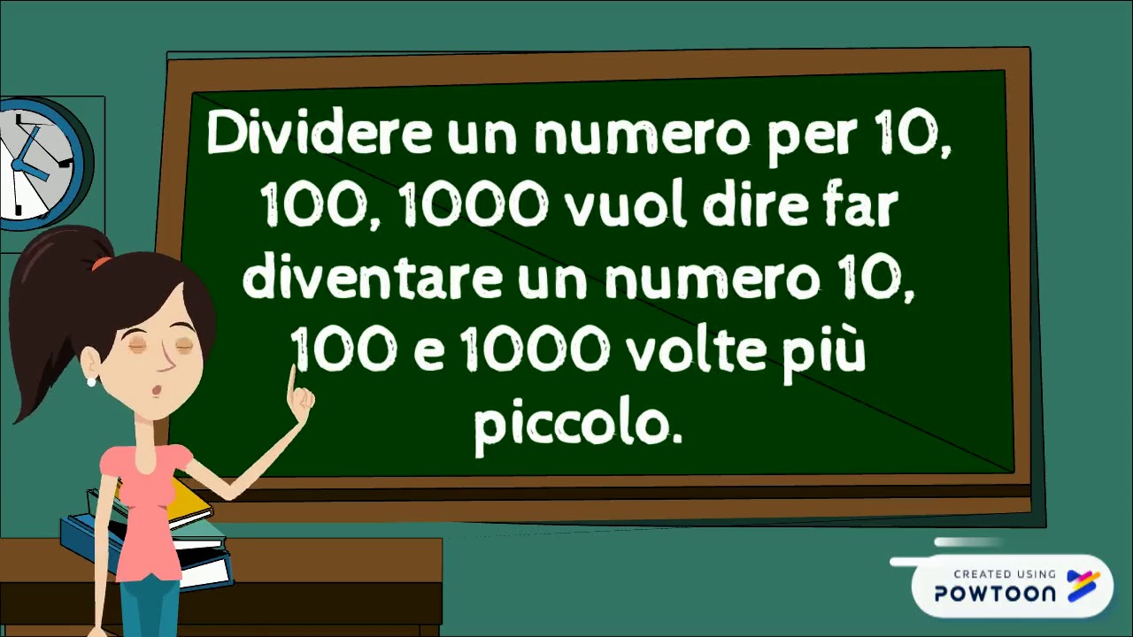 Moltiplicazioni e divisioni per 10 100 1000 - YouTube