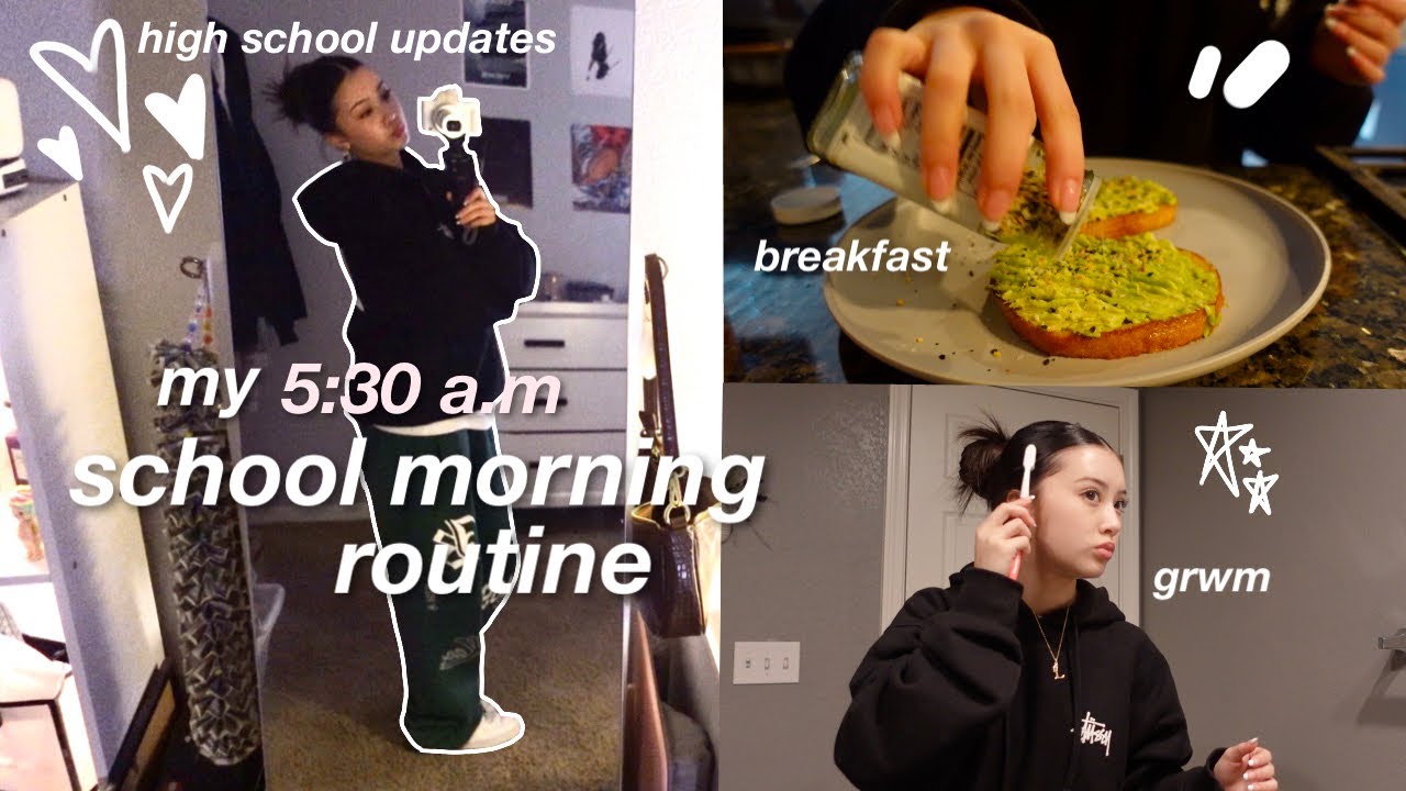 grwm: SCHOOL MORNING ROUTINE🕔(9th grade)