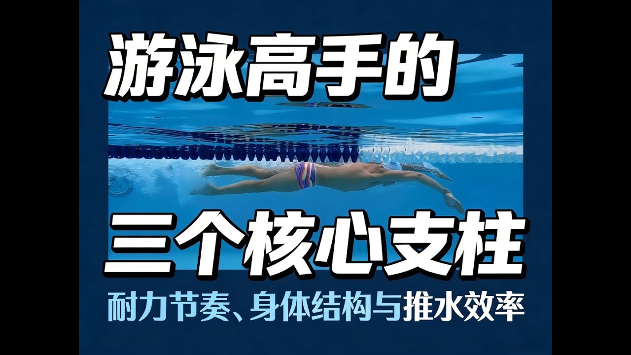 游泳高手的三个核心支柱：耐力节奏、身体结构与推水效率 #游泳教学 #自由泳技巧 #游泳换气 #游泳耐力 #游泳入门 #半钻石抱水 #RATB法则 #运动健身 #游泳效率 #自由泳打腿