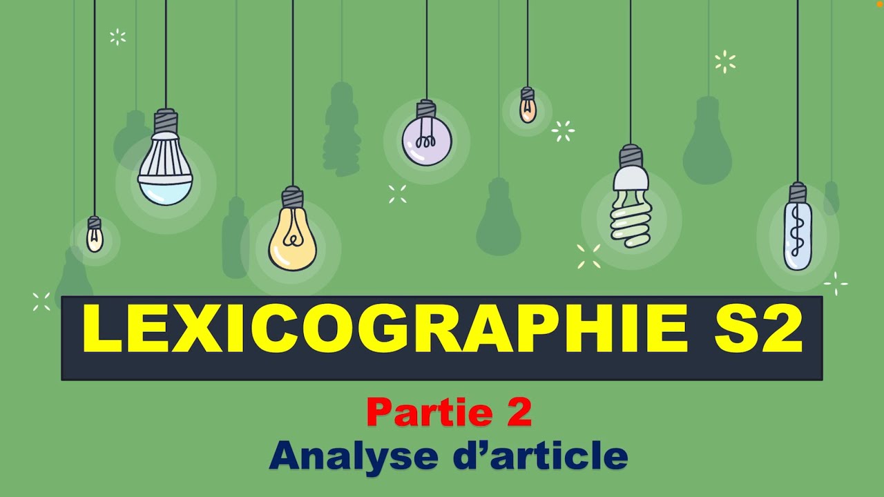 Lexicographie s2 littérature française