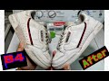 How to clean white adidas continental 80 shoes using toothpaste