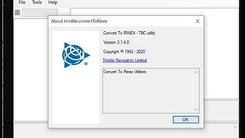 Trimble Convert to RINEX