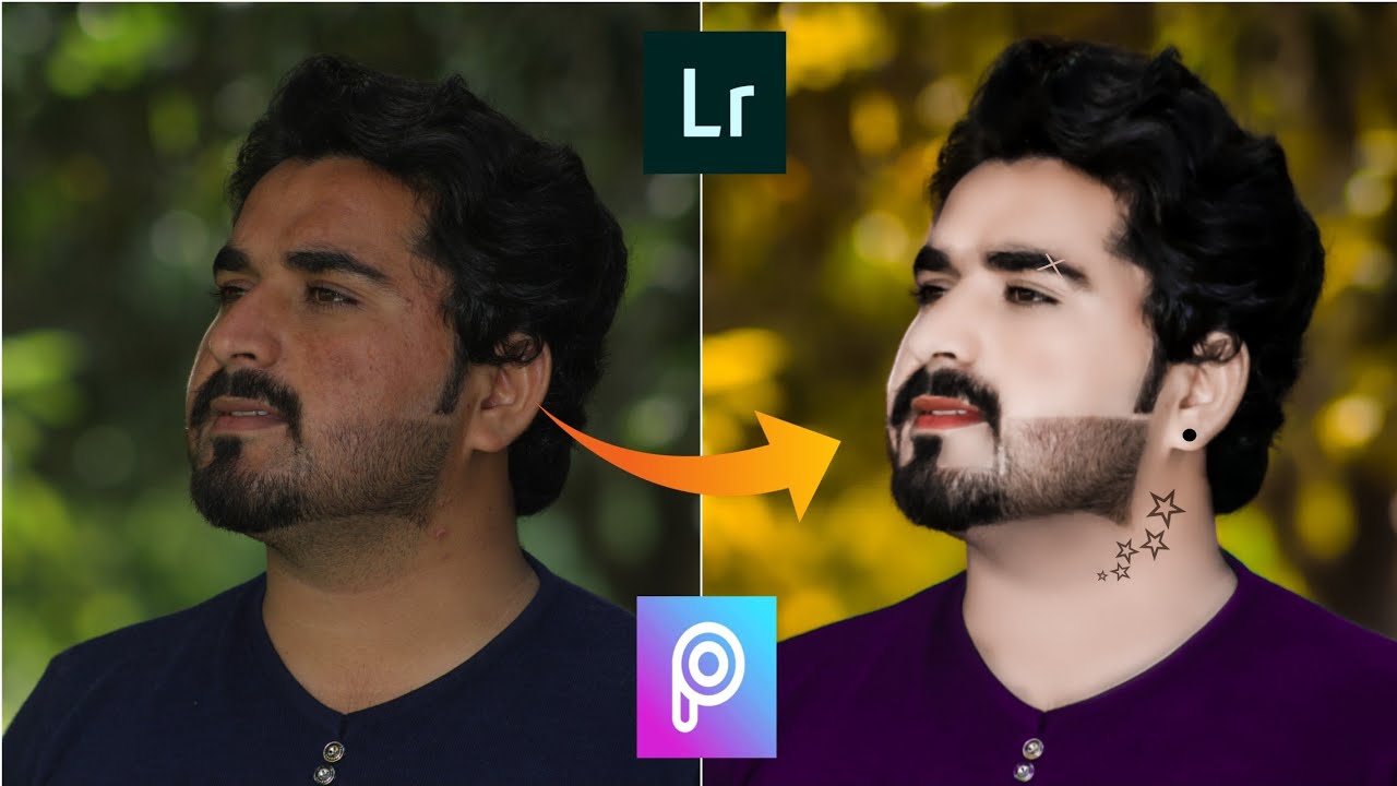 How to PicsArt face editing video and lightroom editing video YouTube
