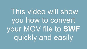 How to convert MOV to SWF