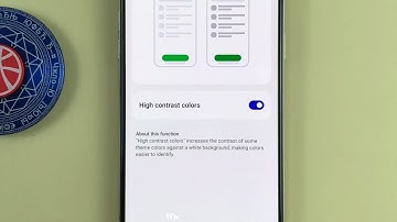 How to enable/disable High Contrast Color on OPPO Reno7 Android 13