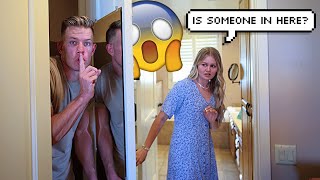 SNEAKING INTO HER HOTEL AND HIDING IN HER CLOSET PRANK!
