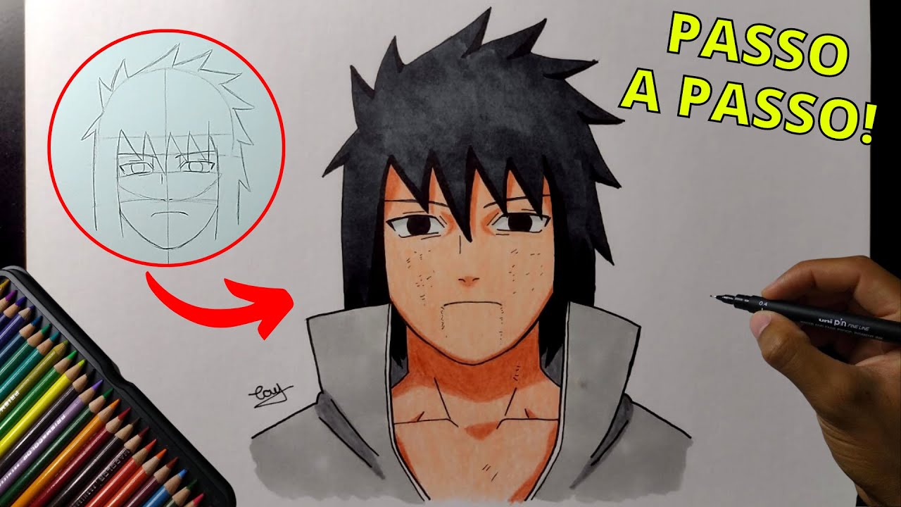 Sasuke Uchiha  Anime, Como desenhar anime, Esboço de anime