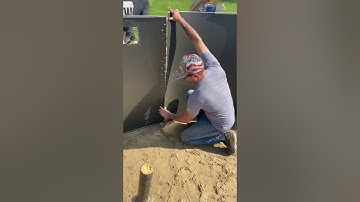 ABOVE GROUND POOL WALL INSTALL  #shortsvideo
