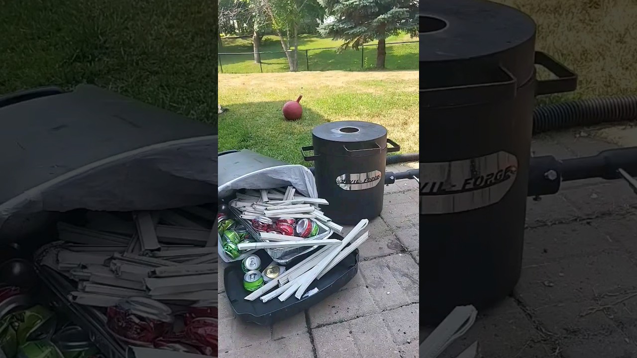 Full Trash Can Aluminum Melt! D9 Melting Scrap