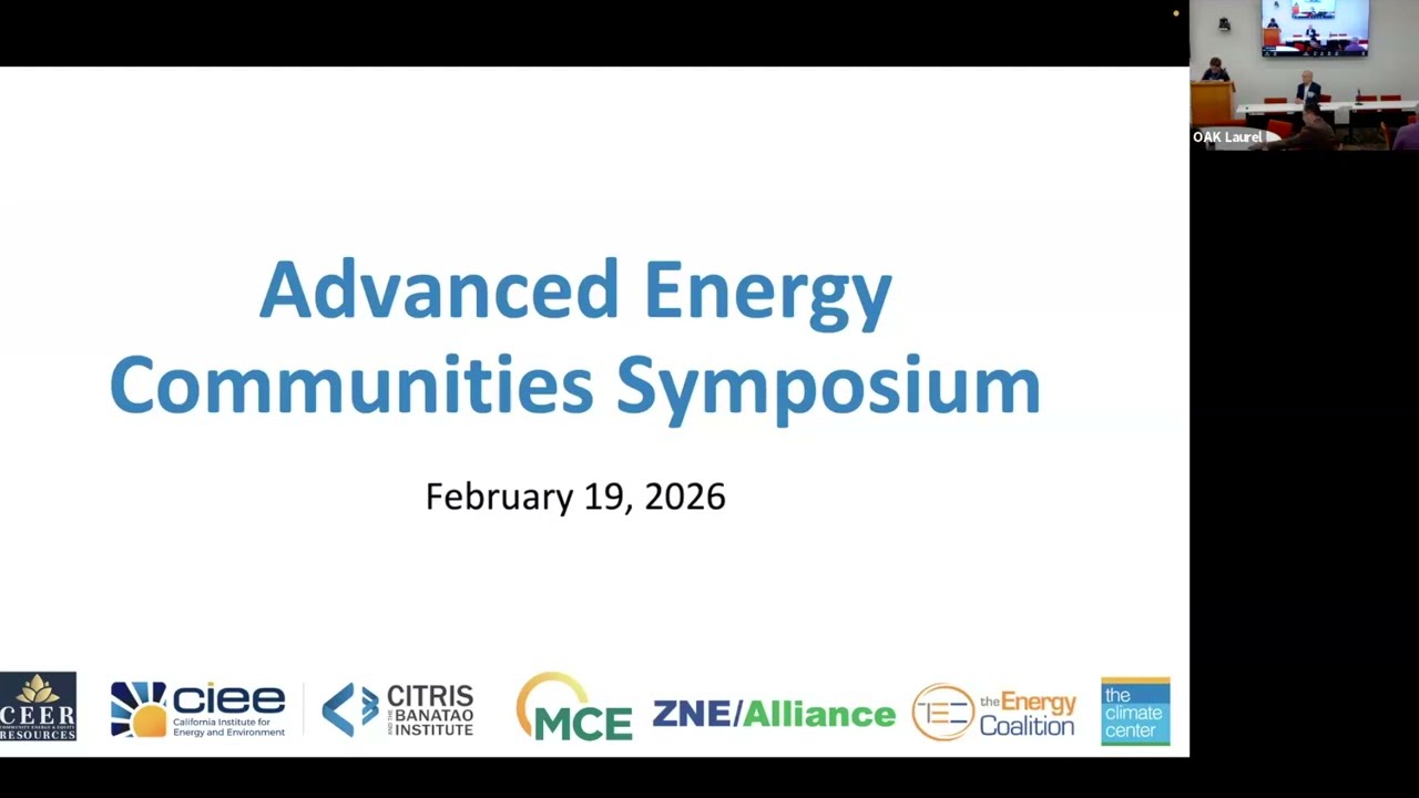 2026 Advanced Energy Communities Symposium - Plenary Session