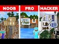 Minecraft NOOB vs PRO vs HACKER: MODERN MOUNTAIN HOUSE BUILD CHALLENGE in Minecraft / Animation