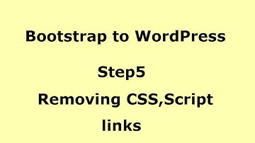 WordPress Tutorial - How to create a Bootstrap WordPress Theme -  Step 5