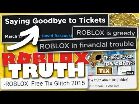The Truth About Roblox Removing Tix Youtube - the truth about tix roblox