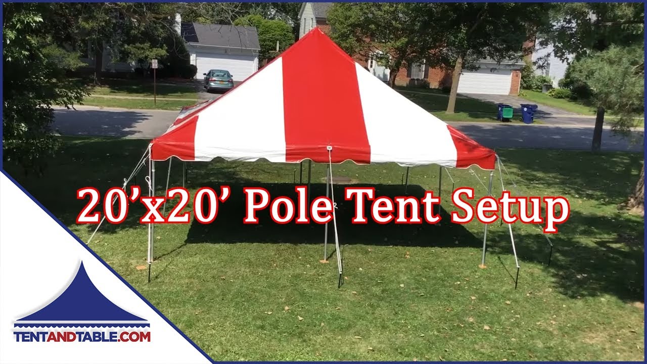 How To Setup A 20X20 Pole Tent | Party Pole Tent Assembly