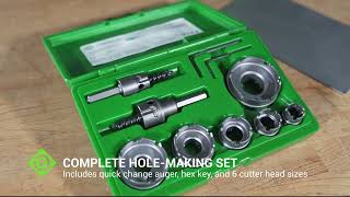 Greenlee 8PC Quick-Change Carbide-Tipped Hole Cutter Set
