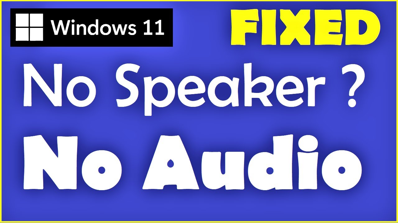 Fix my speakers