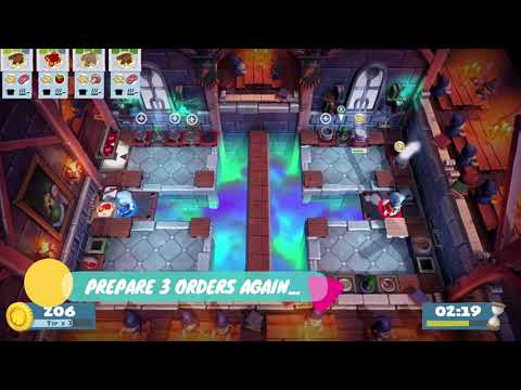 Overcooked 2 Level 5-5, 2 Players, 3 Stars