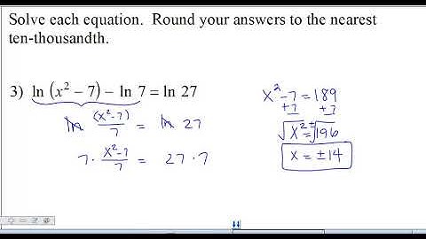 Solving Logs Part 2   Natural Logarithms
