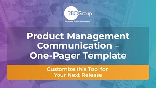 Product Management Communication - One-Pager Template Introduction
