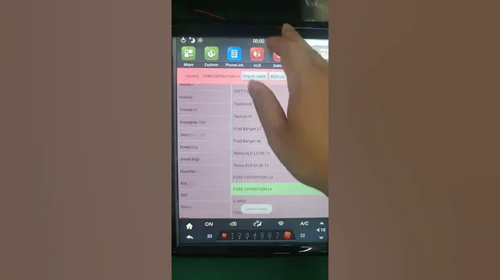 Tesla Style screen set correct car model in the settings for Lexus Android Stereo