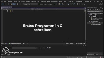 Erstes C-Programm mit Variablen und printf