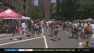 Hundreds gather for PrideFest Street Fair in Greenwich Village