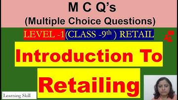 #Introduction To Retailing # MCQ