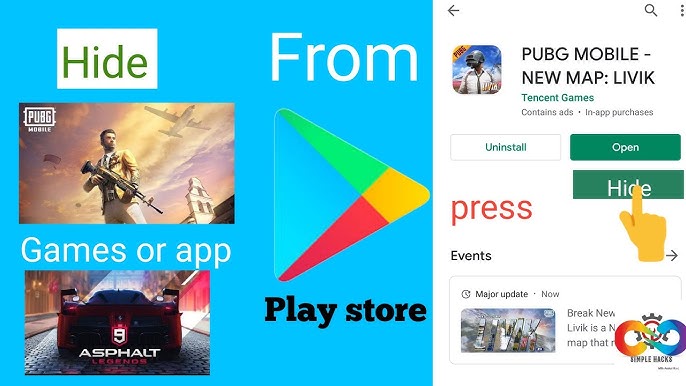 Hide free fire, How to hide free fire from play store