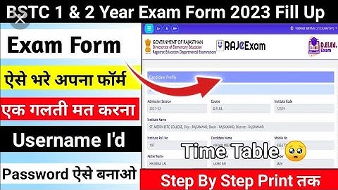 Bstc Exam Form 2023 |Bstc 1st year exam form 2023 kaise bhare ,Bstc1st2nd एग्जाम फॉर्म कैसे भरे 2023