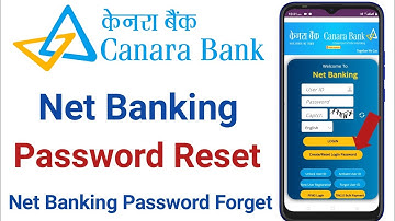 How To Reset Canara Bank Net Banking Password | canara bank net banking password forget kase kare