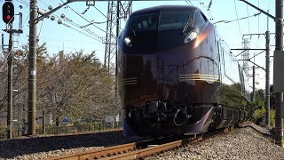 〔4K UHD|cc〕JR東日本・高崎（八高）線：北藤岡・新町～倉賀野駅間、E655系5B/■団体臨時列車■『和【なごみ】』走行シーン。《9031M》