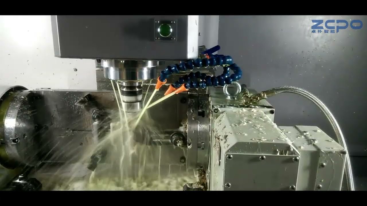 See how our VMC1060B vertical machining center do a brass valve by one clamping!