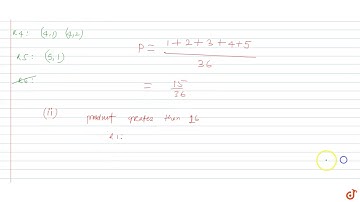 Two different dice are thrown together. Find the probability that the numbers obtained