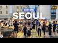 Seoul korea  night walk in myeongdong autumn of 2023