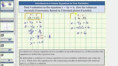 Determine Solutions to a Linear Equation in Two Variables