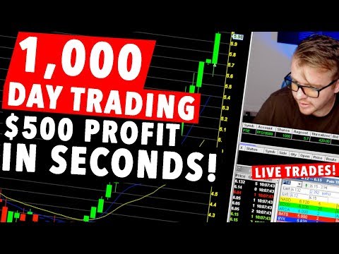 1,000 Dollar Day Trading LIVE! $500 PROFIT IN SECONDS!