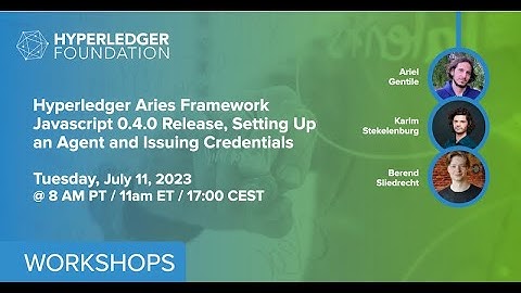 Aries Framework Javascript 0.4.0 Release, Setting Up an Agent and Issuing Credentials