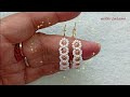 Daisy Hoops/Easy step-by-step Beaded Earrings making Tutorial/Aretes diy