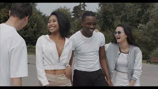 Free Stock Video of the four friends laughing away