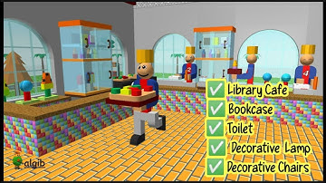 How to Build Library Cafe in Draw Bricks Games Design by Algib Lego Bricks ideas