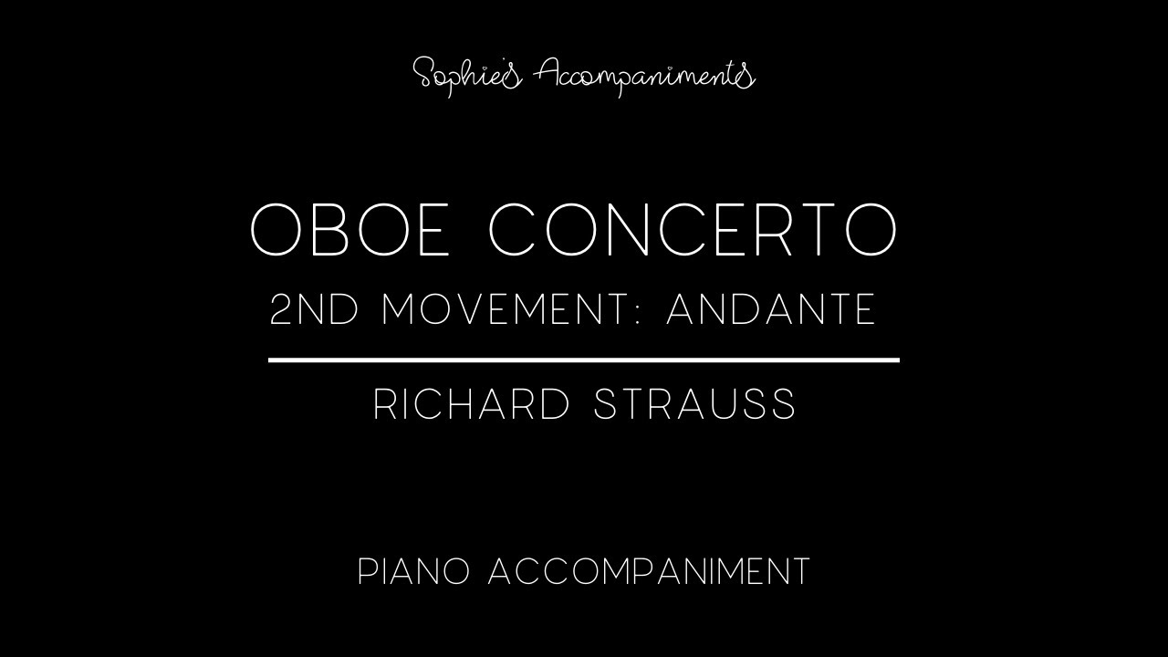 Richard Strauss Oboe Concerto 2nd Movement Piano