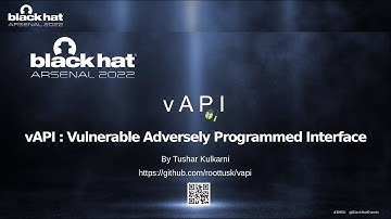 vAPI - Vulnerable Adversely Programmed Interface (Blackhat Europe 2022 Arsenal)