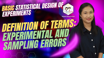 Experimental and Sampling Errors