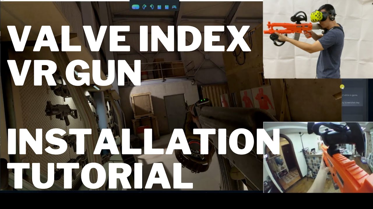 Valve Index Haptic VR Gun Installation Tutorial+ Gameplay Pavlov