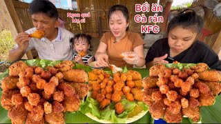 Hôm nay Mai làm Mâm Gà Rán KFC , Bối vui được ăn gà rán cùng Ba Sang #ngocmaivlog