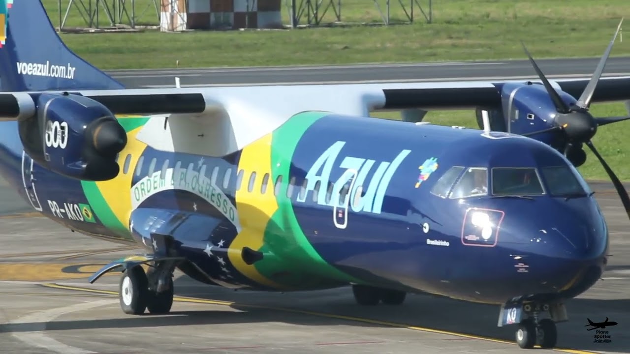 ATR 72-600 AZUL - (PR-AKO) - (Brasileirinho) - Pouso em Joinville