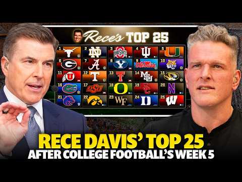 Rece Davis Reveals His Top 25 After Week 5 Of The College Football Season