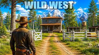 Building and Leveling in This NEW Wild West Craft Build Survive Game...